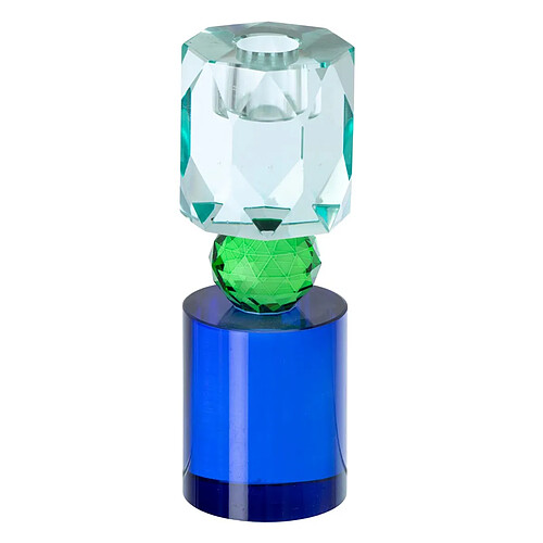 Paris Prix Chandelier Design en Verre Taillé 16cm Bleu & Vert