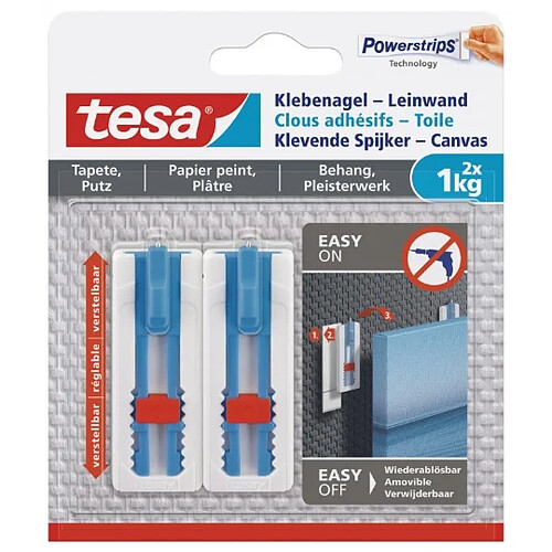 Tesa clous de fixation décoratifs - bleu et blanc