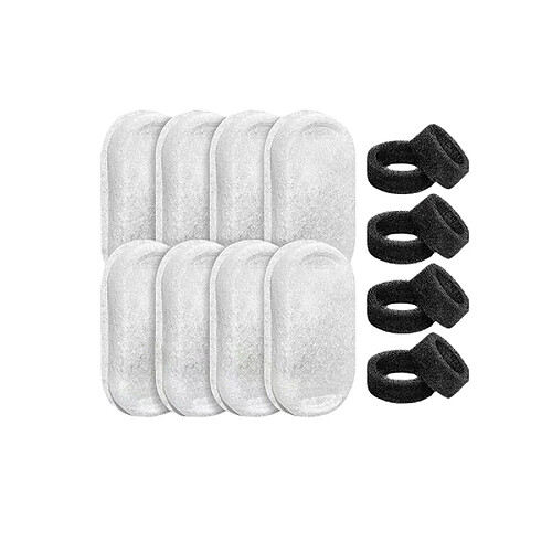INF Filtre de remplacement pour fontaine à eau pour animaux - 8 filtres en coton + 8 filtres e