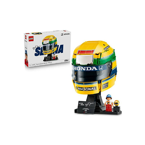 LEGO Editions 43024 Casque Ayrton Senna F1 - Modèle vitrine jaune - 931 pièces
