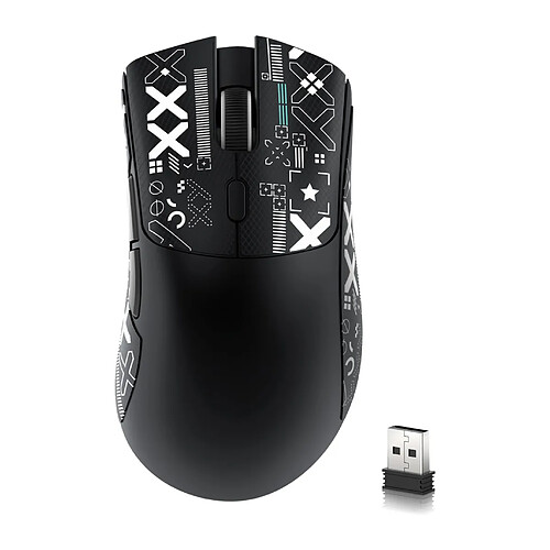 Attack Shark R1 Souris gaming sans fil, connexion tri-mode, noire