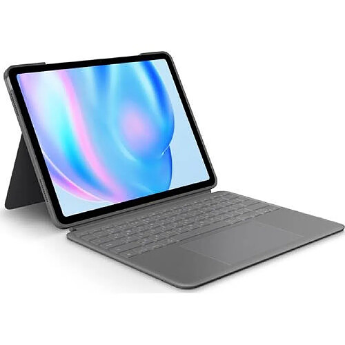 Logitech Combo Touch - Clavier et Étui Folio avec Trackpad - Rétroéclairé - Apple Smart Connector - QWERTZ - Oxford Gray - pour Apple