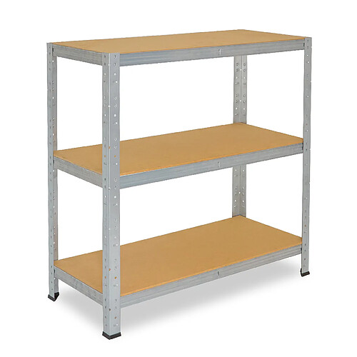 shelfplaza HOME 100x110x30 cm Étagère charges lourde en galvanisé avec 3 étagères et une capacité de charge de 175 kg par étagère