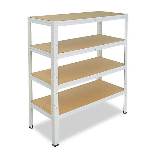shelfplaza HOME 100x120x45 cm Étagère charges lourde en blanc avec 4 étagères 175 kg par étagère
