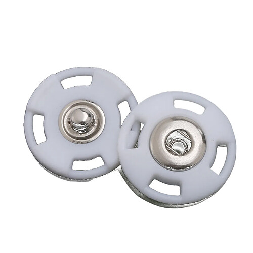 INF Boutons-pression invisibles, 25 mm (10 pièces) White