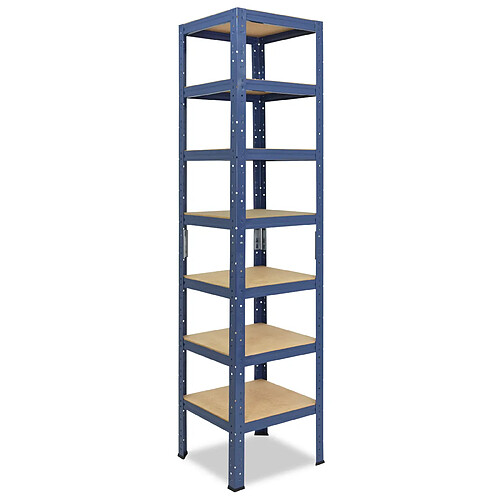 shelfplaza HOME 230x60x60 cm Étagère charges lourde en bleu avec 7 étagères 125 kg par étagère