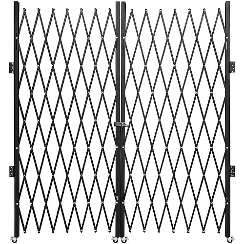 VEVOR Barrière de sécurité pliante double - Noir