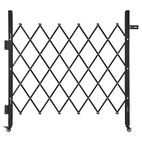VEVOR XSJ-25-ZDM01 - Noir - 110 x 131 cm - Acier - Verrouillable - Roues 360° - Rétractable.