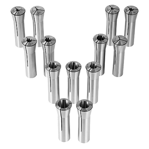 VEVOR R8JT13 - Pinces de serrage R8 13 pièces - 1/8"-7/8" (3,2-22,2 mm)