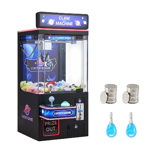 VEVOR S-04 - Noir et violet - 60 W - Griffe réglable 40-80 mm - Effets lumineux et sonores - 50 jetons fournis