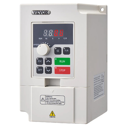 VEVOR D100-3.0S2B-S - 3 kW 4 CV 14 A - Entrée 1PH/3PH 220 V - Sortie 3PH 0–220 V 0–2000 Hz
