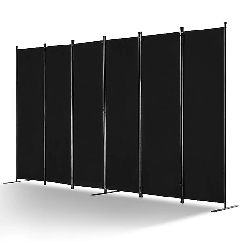 VEVOR PFSSTBHS10 - Noir - Paravent 6 panneaux - 311 x 180,5 cm - Pliable - Tissu Oxford