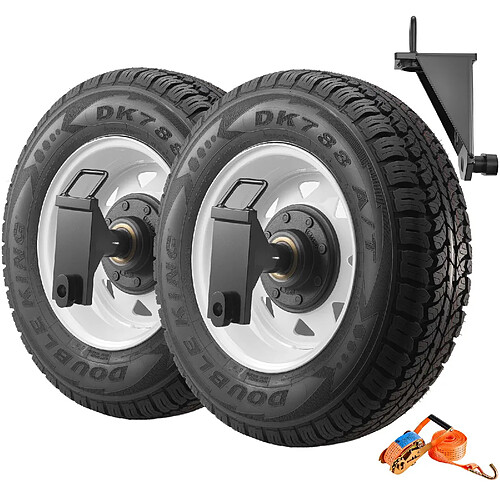 VEVOR 8-6.5BW - Noir - Kit de roue de conteneur