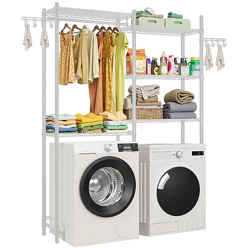 VEVOR TZ-HA005 - White - Étagère 5 niveaux pour lave-linge/sèche-linge