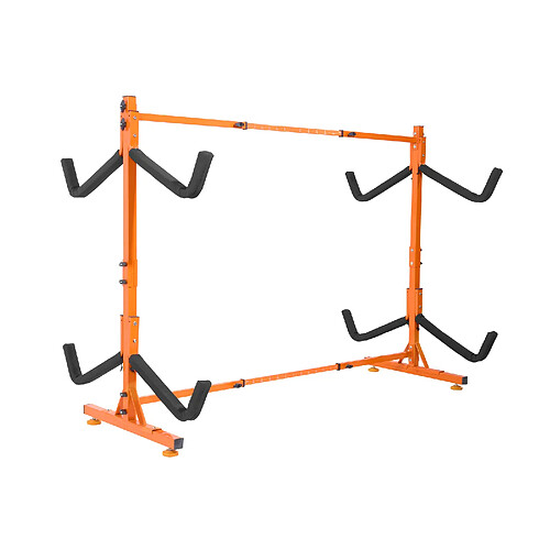 VEVOR Y08006-D4 - Capacité 4 kayaks - Charge 99,88 kg - Acier Q235B - Largeur réglable 1230-1825 mm