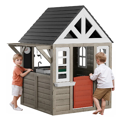 VEVOR TLG91001 - Brown - Maisonnette de jeu extérieure