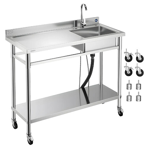 VEVOR SS1200-4 - Inox - 1200x500x1055 mm
