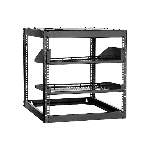 VEVOR SPT-504-10A - 10U - Profondeur 585 mm - Acier Q235 - Support autoportant ou mural - Étageres incluses