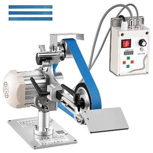 VEVOR BSF130VA - Ponceuse à bande 762x25,4 mm 550 W - Variateur VFD 200–5000 tr/min - 2 modes de meulage