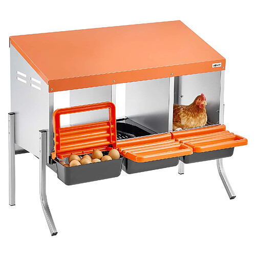 VEVOR CNB-03-Leg - 3 compartiments - Acier galvanisé et plastique - 79,5x52,5x67,5 cm