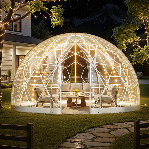 VEVOR GB-DOME-12 - Transparent / Blanc - 4 à 7 personnes