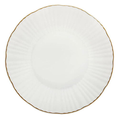 Secret De Gourmet Lot de 6 Assiettes Creuses Daphné 20cm Blanc