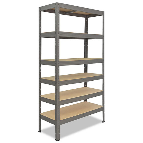 shelfplaza PRO 230x110x45 cm Étagère charges lourde en gris avec 6 étagères 166 kg par étagère
