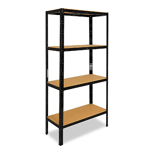 shelfplaza BLACK 180x30x45 cm Étagère charges lourde en noir avec 4 étagères 175 kg par étagère