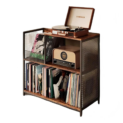 ByteLike Meuble vinyles style industriel rétro