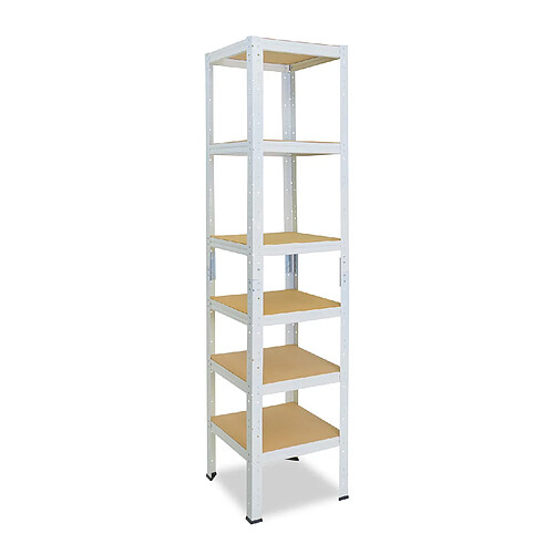 shelfplaza HOME 180x40x40 cm Étagère charges lourde en blanc avec 6 étagères 145 kg par étagère