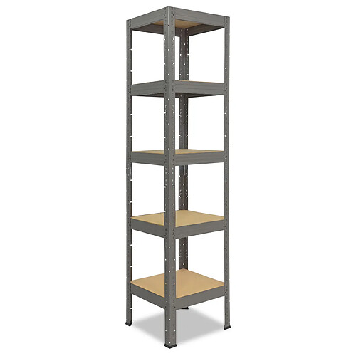 shelfplaza PRO 230x50x50 cm Étagère charges lourde en gris avec 5 étagères 200 kg par étagère