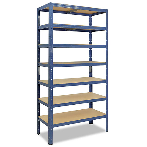 shelfplaza HOME 200x120x30 cm Étagère charges lourde en bleu avec 7 étagères 125 kg par étagère