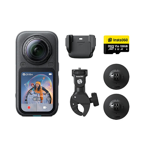 INSTA360 Caméra 360 X6 Pack Moto Midnight Black