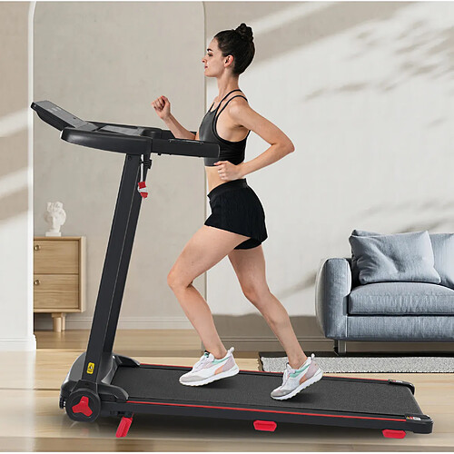 MIVRAY Tapis de course pliable 3,0 PS, inclinaison 8 %, 14 km/h, noir