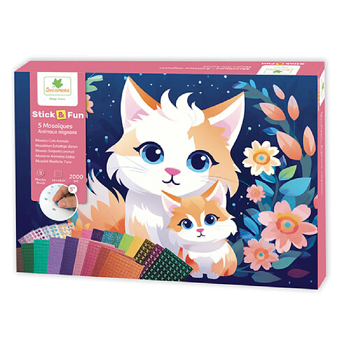 Au Sycomore Stick'n Fun - Xl Mosaïques - Animaux Mignons