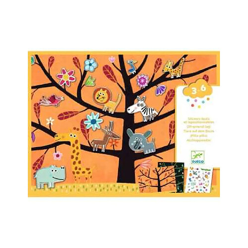 Djeco CREER AVEC DES STICKERS - Chat-perche