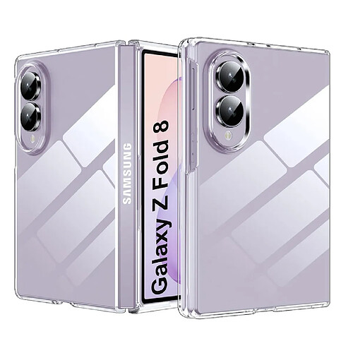 Htdmobiles Coque pour Samsung Galaxy Z Fold 8 - housse etui rigide 360 integrale avant et arriere - TRANSPARENT