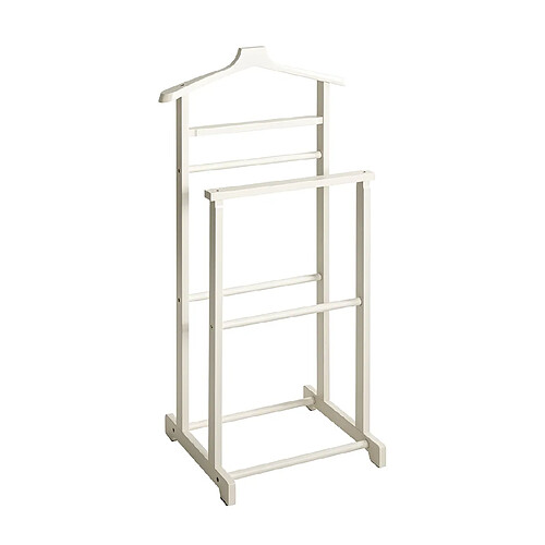 Pegane Valet de nuit valet de chambre en bambou massif coloris blanc – L. 48 x P. 36 x H. 97 cm