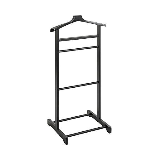 Pegane Valet de nuit en bambou laqué noir - L. 48 x H. 97 x P. 36 cm