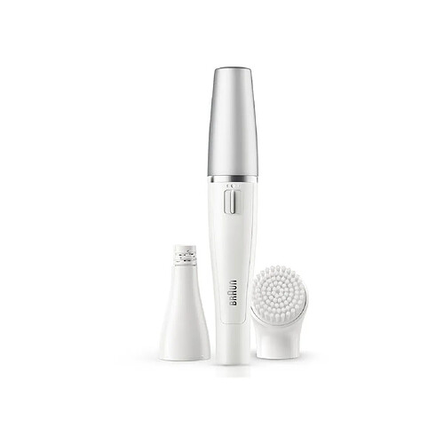 Braun Face SE810 - Épilateur visage 2 en 1 et brosse nettoyante - Gris - Waterproof