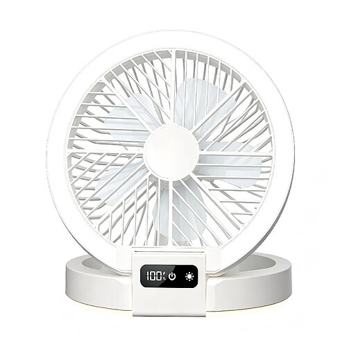 ByteLike Ventilateur Pliable Blanc LED