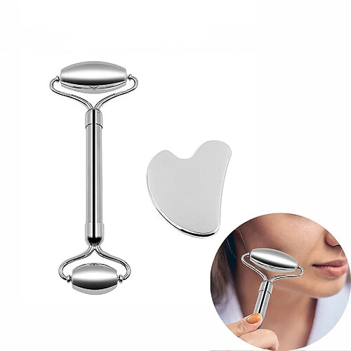 INF Kit de Gua Sha, Outils de beauté du visage, Rouleau de massage pour la peau