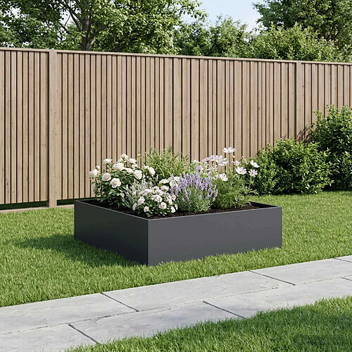 vidaXL Cache-pot de jardin Anthracite 80 x 80 x 30 cm