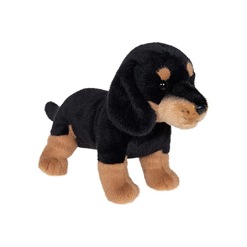 GIPSY TOYS Teckel noir peluche réaliste debout - 24 cm