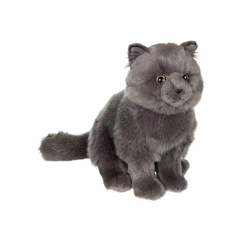 Gipsy Toys Chat en peluche style Chartreux - Gris - 28 cm