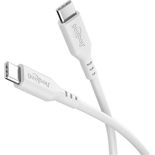 Goobay Câble USB-C en silicone - 1,5 m - Blanc