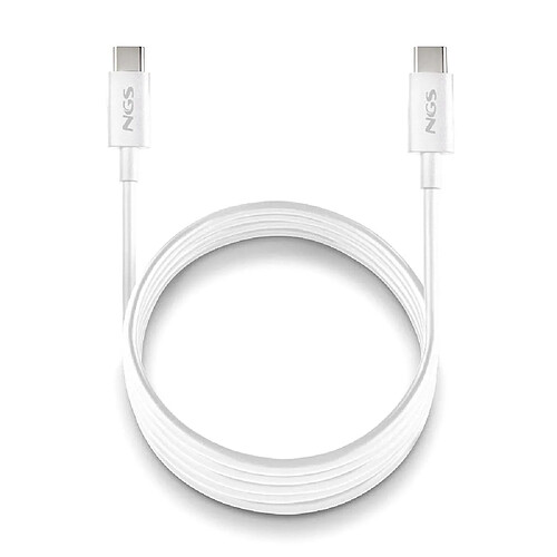 Ngs Câble USB-C mâle-mâle Zyro - 1 m - 60 W - Blanc