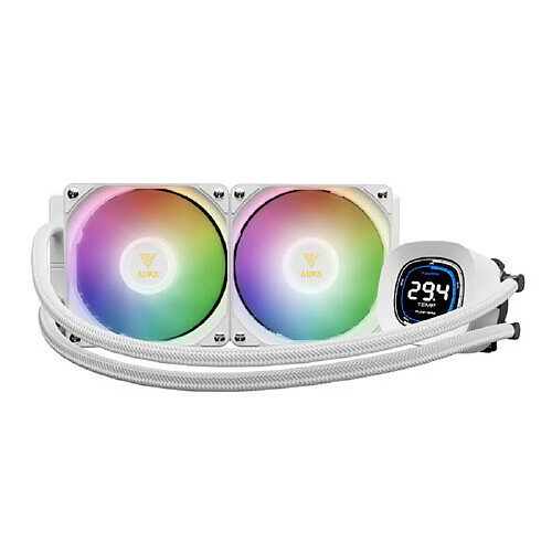 Gamdias Kit watercooling AIO Aura GL Digital - 240 mm - Blanc