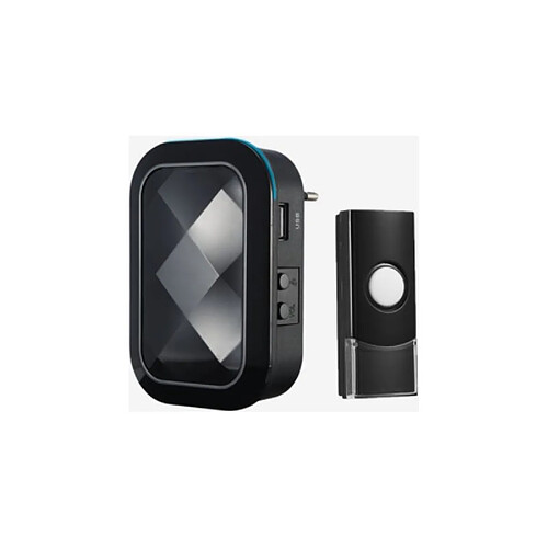 Sedea Carillon noir enfichable sans fil avec Chargeur USB