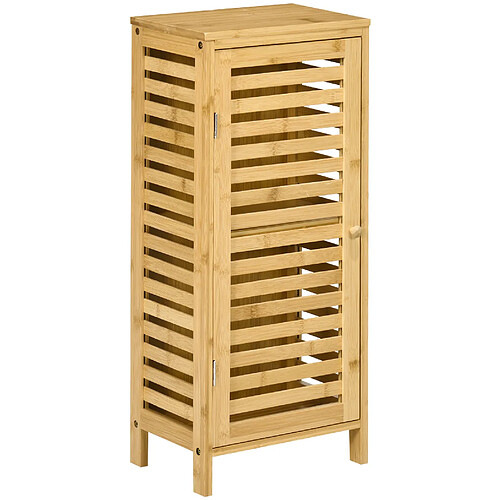 OKWISH Meuble de salle de bain en bambou naturel, 30 x 19,9 x 70 cm